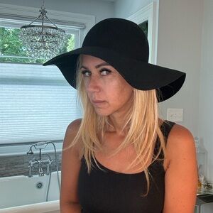 Black Wool Floppy Hat